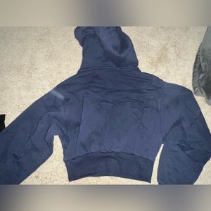 Navy TNA Cropped 2XS Hoodie